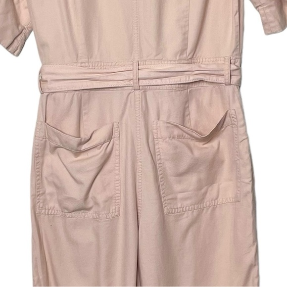 Madewell Top-Stitched Coverall Jumpsuit Bashful Blush Sz 2 - Picture 14 of 16